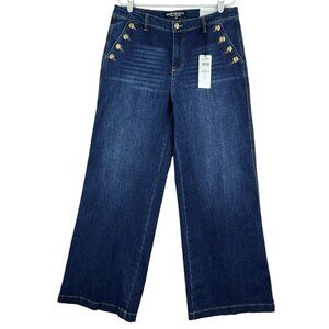 Blue Revival Women's Ariana Wide Leg Recycled Blue Denim Jean Sz 32 NWT $139.00